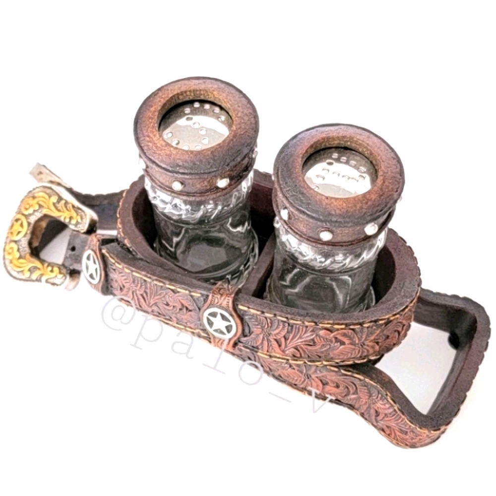 Cowboy Belt Holder Salt & Pepper Shakers